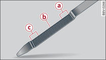 Guide for oil dipstick (example)